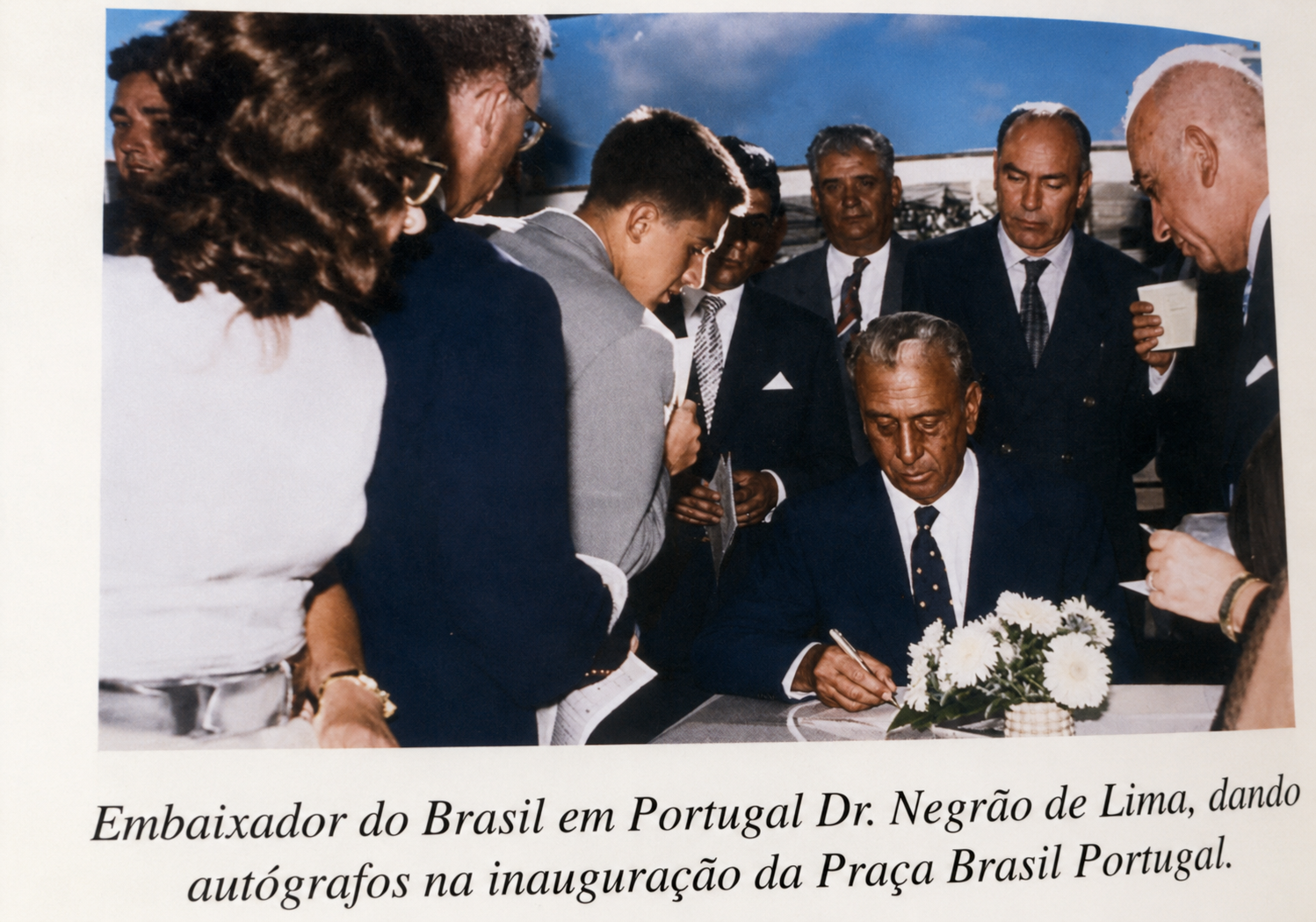 Embaixador Dr. Negrão de Lima, Inauguração da Praça Brasil-Portugal, 1960